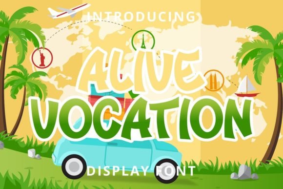 Alive Vocation: A Playful Display Font for Vibrant Brand Identity