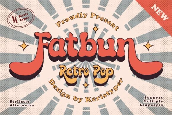 Fatbun – A Playful Display Font for Digital Creativity