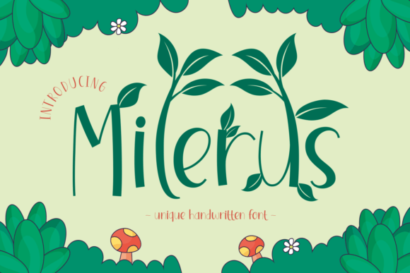 Milerus: A Whimsical Display Font for Digital Creativity