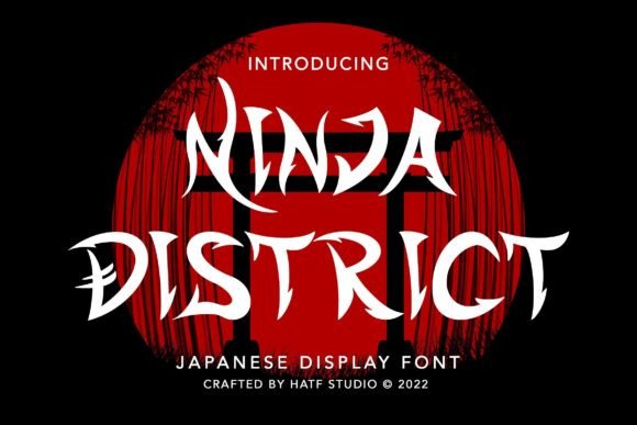 Ninja District Japanese Display Font for Editorial Design