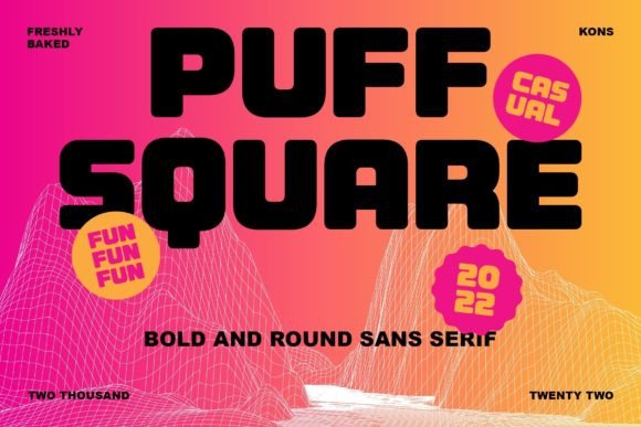 Puff Square Font for Playful Web Design