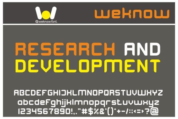 Research and Development Font for Bold Campaign Designs