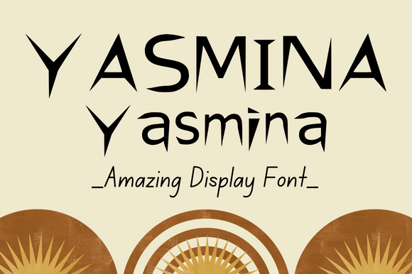 Yasmina: A Modern Display Font for Handmade Creations